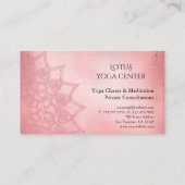 Elegante Rose Visitenkarte (Rückseite)