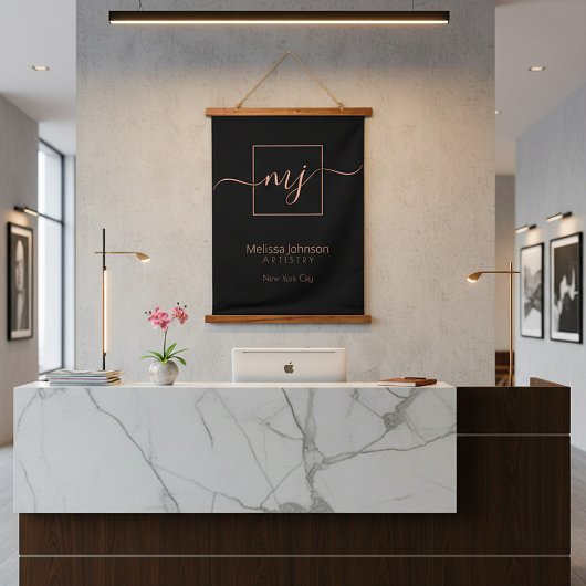 Elegante Rose Wandteppich Mit Holzrahmen