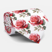 Elegante Rose Wasserfarbe Krawatte (Gerollt)