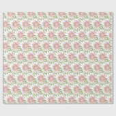 Elegante Rose Wasserfarbe Violett Geschenkpapier (Flach)