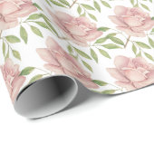 Elegante Rose Wasserfarbe Violett Geschenkpapier (Rolleneckpunkt)