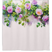 Elegante Rose Watercolor Duschvorhang (Vorderseite)