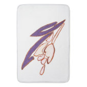 Elegante Rose Watercolor Kunst, Dichtung und Musik Badematte (Vorderseite Vertikal)