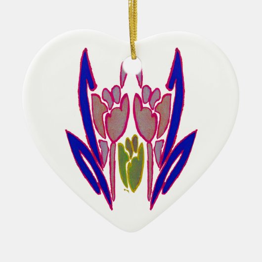 Elegante Rose Watercolor Kunst, Dichtung und Musik Keramikornament (Vorne)