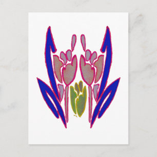 Elegante Rose Watercolor Kunst, Dichtung und Musik Postkarte