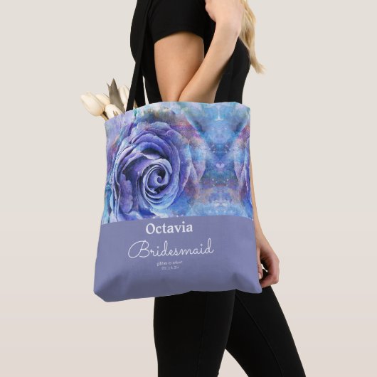 Elegante Rose Watercolor Tasche (Von Nahem)
