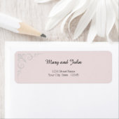Elegante Rose Wedding Label Rücksendeadresse (Insitu)