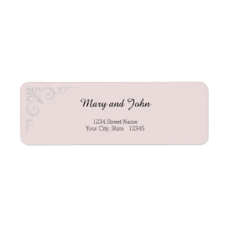 Elegante Rose Wedding Label Rücksendeadresse