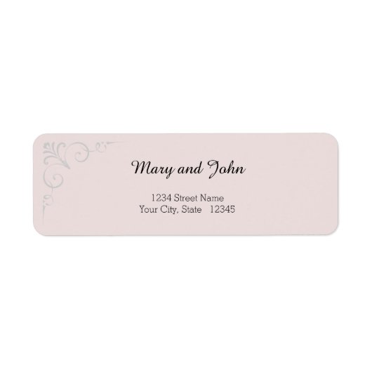 Elegante Rose Wedding Label Rücksendeadresse (Vorne)