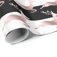 Elegante Rose Weihnachtsrentiermuster