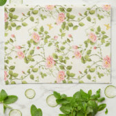 Elegante Rose Wein Geblüht Küchentuch (Gefaltet)