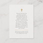 Elegante Rose Weinberg Gedenkstätte Orthodoxe Gebe Platzkarte (Rückseite)