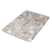 Elegante Rose & Weindesign Bath Mat Badematte (Schrägansicht)