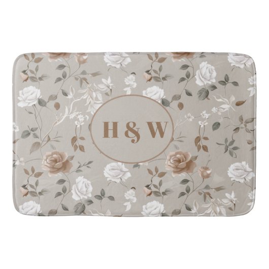 Elegante Rose & Weindesign Bath Mat Badematte (Vorderseite)