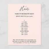 Elegante Rose Weißer Goldener Schere Haar Menü Fly (Vorne)