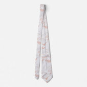 Elegante Rose |Weißer Marmor Krawatte (Rückseite)