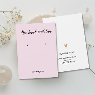 Elegante Rose Weißes Imitat Gold Herd Ohrkarte