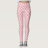 Elegante Rose Weißes, modernes Design Leggings (Vorderseite)