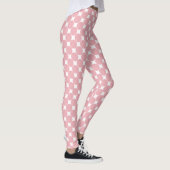 Elegante Rose Weißes, modernes Design Leggings (Rechts)