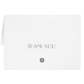 Elegante Rose Wirbel Ribbon Damask Danke Karte (Rückseite Horizontal)