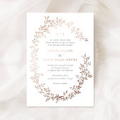 Elegante Rose Wreath Folieneinladung