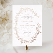 Elegante Rose Wreath Folieneinladung