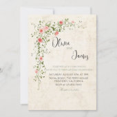 Elegante Rose Wreath Wedding Party Einladung (Vorderseite)