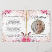 Elegante Rose zum Feiern des Programms "Leben" (Vorderseite)