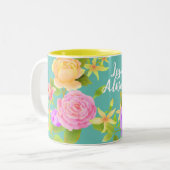 Elegante Rose Zweifarbige Tasse (Vorderseite Links)