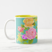 Elegante Rose Zweifarbige Tasse (Links)