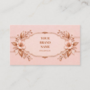 Elegante Roségold-Blumenarmbandkarte Visitenkarte