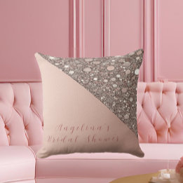 Elegante Roségold-Brautparty Kissen