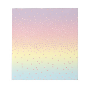 Elegante roségold-glitter-konfetti-punkte-verlauf notizblock