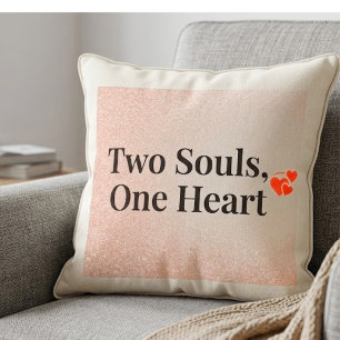 Elegante Roségold-Glitter-Romantik-Zitat Kissen