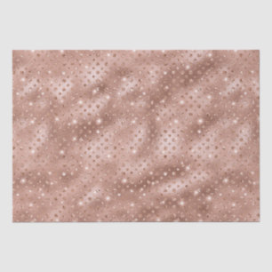 Elegante Roségold-Polka-Dot-Metallglanz Seidenpapier