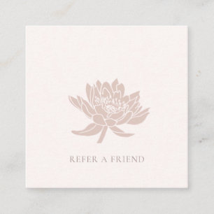 ELEGANTE ROSÉGOLD-ROSA LOTUS BLUMENFREUNDIN WEITER QUADRATISCHE VISITENKARTE