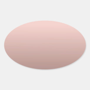Elegante Roségold-Vorlage mit leerem Text zum Ausf Ovaler Aufkleber