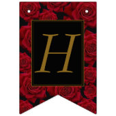 Elegante Rosen-alles Gute zum Geburtstag Wimpelkette (Zweite Fahne)