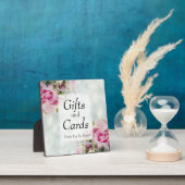 Elegante Rosen auf Aquamarinen Hochzeitsgeschenken Fotoplatte (InSitu)