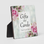 Elegante Rosen auf Aquamarinen Hochzeitsgeschenken Fotoplatte (Vorderseite)