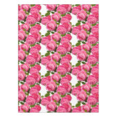 Elegante Rosen auf weißer Blüte Tischdecke (Vorderseite)