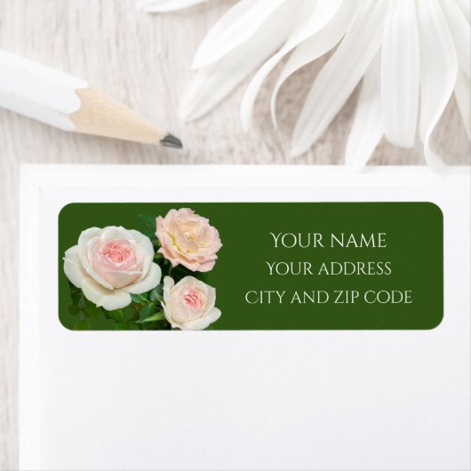 Elegante Rosen aus weißem Pachelrosa (Insitu)