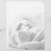 Elegante Rosen-Blume Blumenschwarzweiss-girly Briefbogen (Vorne/Hinten)