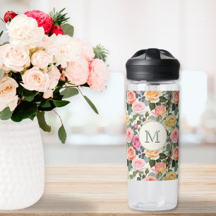 Elegante Rosen Blumen Botanischer Garten Schön Trinkflasche