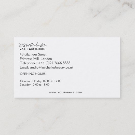 Elegante Rosen Blumenstrauß Visitenkarte (Rückseite)