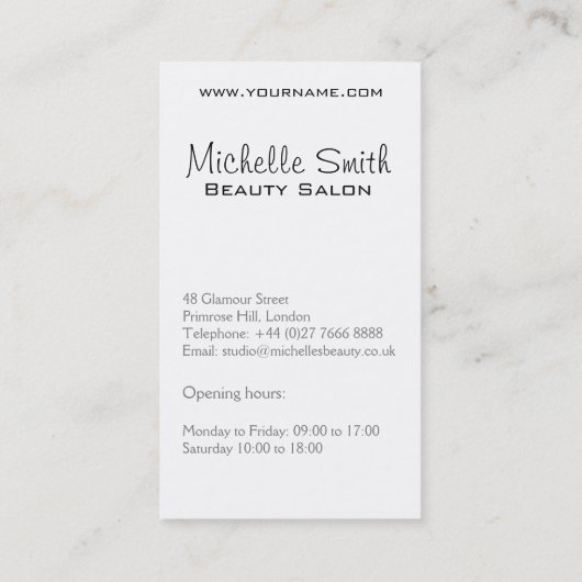 Elegante Rosen Blumenstrauß Visitenkarte (Rückseite)