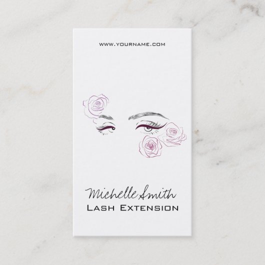 Elegante Rosen Blumenstrauß Visitenkarte (Vorderseite)