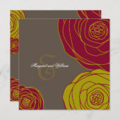 Elegante Rosen, die Einladung Wedding sind (Vorne/Hinten)