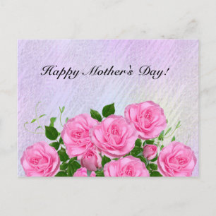 Elegante Rosen, farbenfroh, abstrakt Postkarte