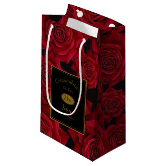 Elegante Rosen-Geburtstags-Glückwünsche Kleine Geschenktüte